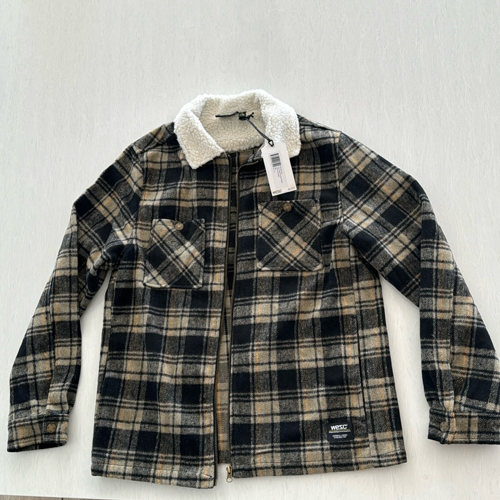 LIAM OG PLAID FLANNEL JACKET NWT unisex shirt jacket size M / L